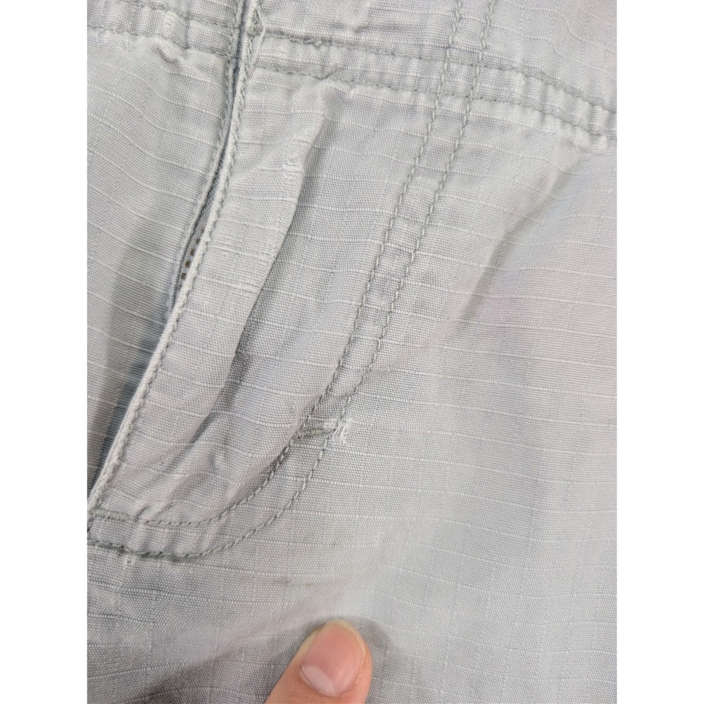 the north face cotton ripstop gray cargo shorts bottoms womens 10 long hiking - Picture 12 of 13